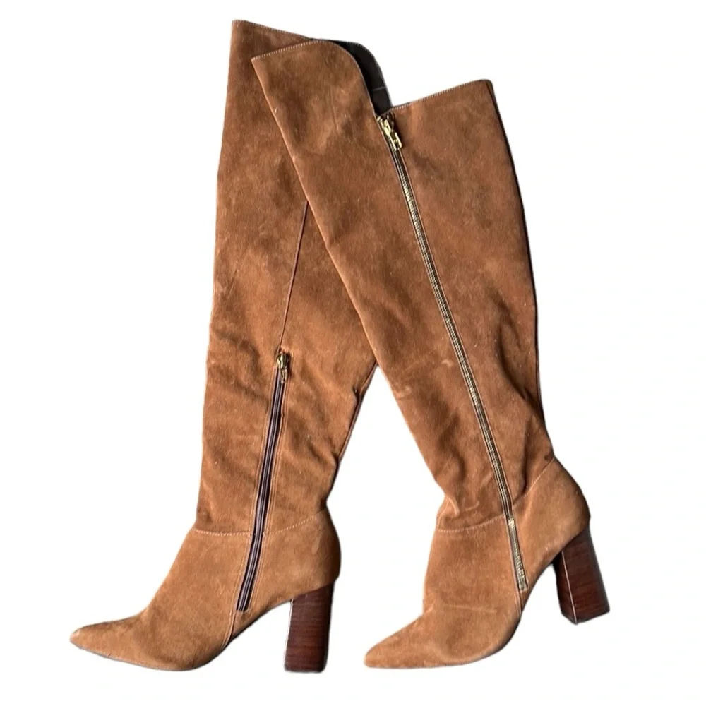 Lia Line Thick Heel Over Knee Boot